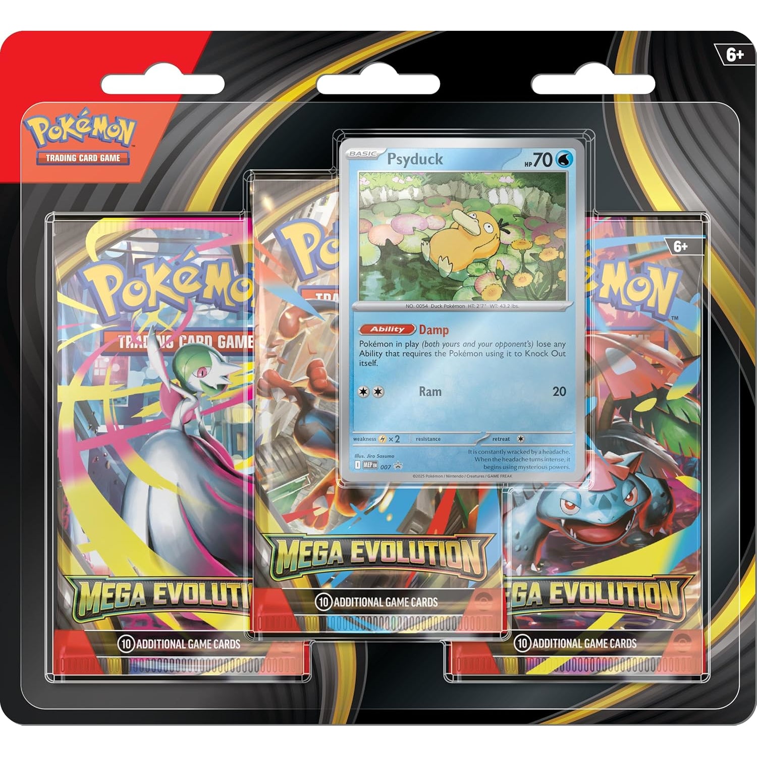 Pokemon TCG: Mega Evolution 3x Blister Pack - Psyduck / Golduck