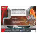 Pokemon TCG. Bloodmoon Ursaluna Collection Box. Back.