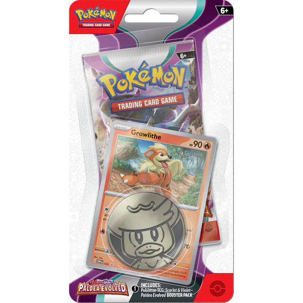 Pokemon TCG. Paldea Evolved Blister Pack. Growlithe.