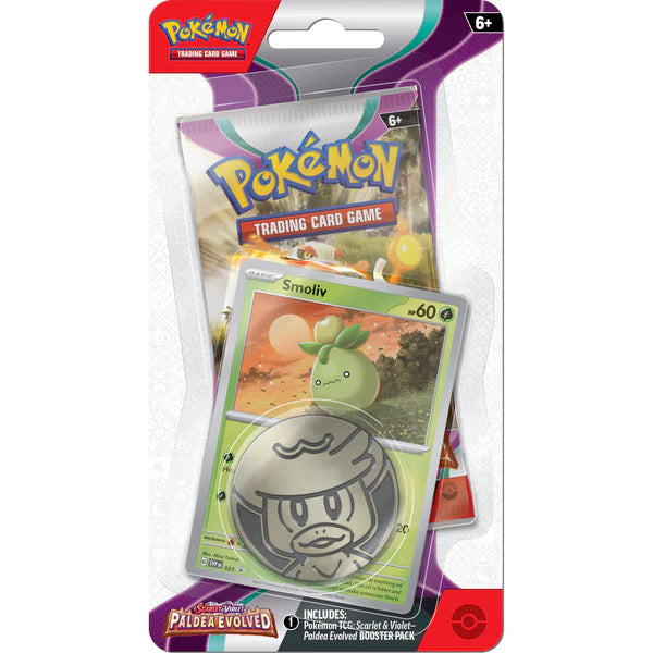 Pokemon TCG. Paldea Evolved Blister Pack. Smoliv.
