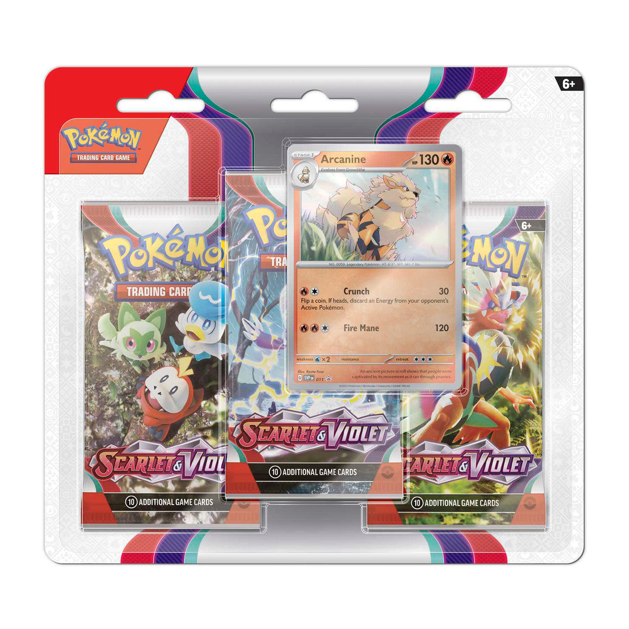 Pokemon TCG. Scarlet & Violet Blister Pack. Arcanine.