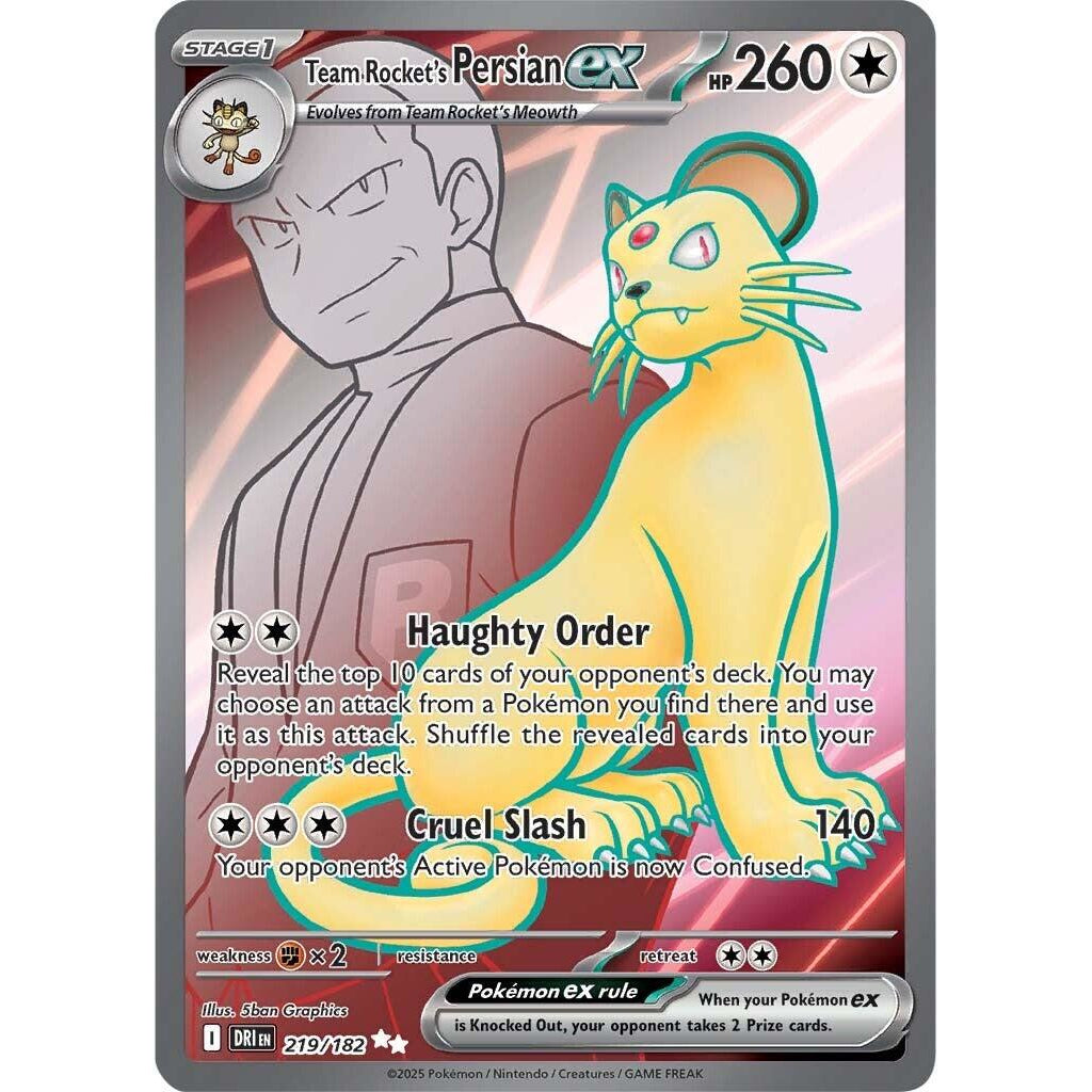 Team Rocket's Persian ex DRI #219 Ultra Rare